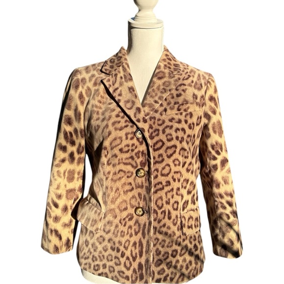 Vintage Leopard Print Women's Jacket - Picture 1 of 6